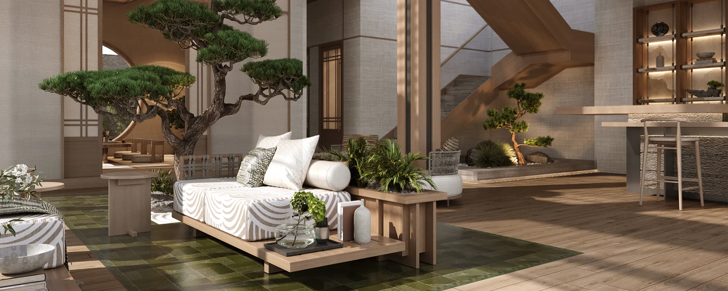 Onsen clubhouse & Yamaki park